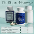 BIOMA Night Metabolism & Sleep - Supports Digestion, Energy Metabolism & Restful Sleep with Melatonin, Vitamin D, Magnesium & More - 60 Capsules (30-Day Supply)
