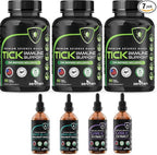 Zenmen Tick Defense Complete Method - 3 Tick Immune Support + 2 Garlic Tincture + 2 Green Black Walnut Tincture