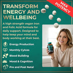 Vegan Iron Supplement for Women with Folic Acid - 35 mg Blood Builder Ferrous Sulfate, Folic Acid 400 mcg - Iron Pills for Women with Anemia & Pregnancy Support - 180 Gluten-Free Tablets - 3Pack