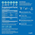PotentCalm Super Cortisol Drink, Magnesium Glycinate Powder, L-theanine, Ashwagandha, Vitamin D, No Sugar, Raspberry Lemonade Electrolytes Powder - 30 Servings