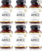 HPD Rx Premium AHCC & Shiitake Mushroom 1100 mg per Serving Supplement, Natural Immunity Booster, Maintains Natural Killer Cell Activity | AHCC is Proven in 30+ Studies | 180-Day Supply, 6-Pack