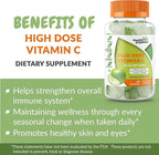 Sour Apple Flavored Vitamin C Gummies Mega Dose - 1050 mg Vitamin C - Boosts Immune System and Supports Heart Health - Great Tasting and Easy to Swallow