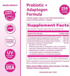 Pink Stork Cortisol Probiotic for Women – Mood and Adrenal Support Supplement – Ashwagandha, Lemon Balm, Chamomile, 25 Billion CFU – Gut Health, Energy, Focus – Lower Cortisol – 30 Capsules