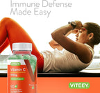 Viteey Chewable Vitamin C Gummies for Adults - 1050mg Maximum Strength Immune Support Supplement - Vegan, Gluten Free - 90 Count