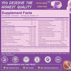 Totaria (2 Pcs) Sugar Free Multivitamin Gummies for Women 14+ w/Inositol, Iron, Folate, Biotin, Womens Daily Multivitamin Gummy w/Vitamin A, D, C, B, Support Hair, Skin, Energy, Immune, Grape Flavor