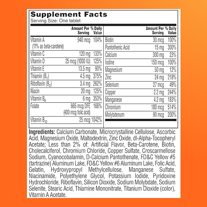 One A Day Multivitamin for Women 50 and Over Tablets, Womens Multivitamin 50 plus with Vitamins D, C, E, Zinc & Biotin, Daily Vitamins for Woman 50+, 100 Ct (Packaging May Vary)