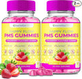 PMS Gummies - Happy Flow PMS Support Supplement for Women - Strawberry PMS Relief Supplement with Vitamin B6 for Hormone Balance, Period Support, Cramps, Hormonal Acne & Bloating Relief (120 Count)