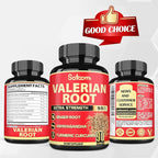 Satoomi Valerian Root Capsules - 9 Natural Herbs - Ashwagandha, Turmeric, Ginger, Ceylon Cinnamon - 90 Caps for 3-Month Supply