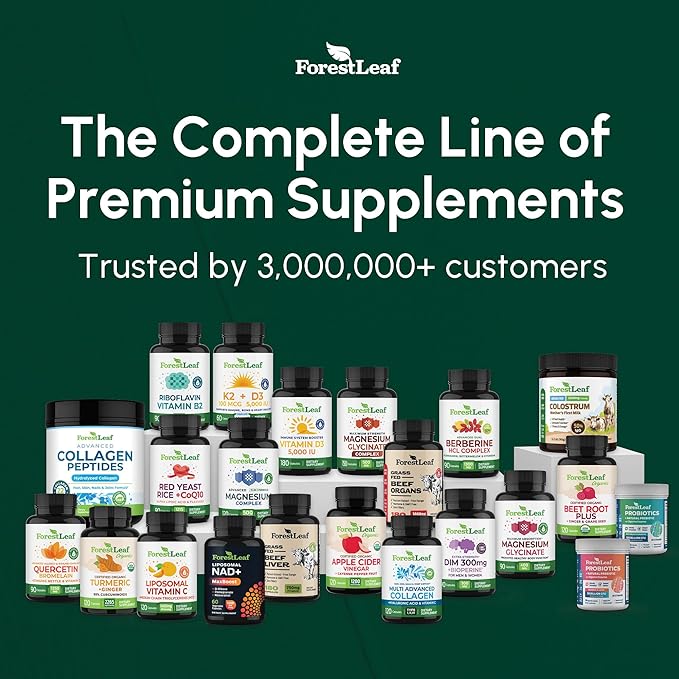 ForestLeaf Berberine Supplement - 1300mg per Serving - Ultra High Potency Berberine HCl with Ceylon Cinnamon, Bitter Melon & Gymnema - Weight Management Support - 90 Caps