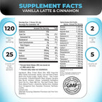 Nutrology TRIPACT Protein Powder - 7-in-1 Meal Replacement Shake with Grass Fed Whey Protein Powder, Pea, Rice, Greens for Muscle Recovery & Immunity, Vanilla Latte & Cinnamon Flavor, 40 Servings