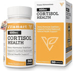 Cortisol Supplements for Women & Men | Ashwagandha Extract, Rhodiola & Adrenal Support Blend | Cortisol Manager & Reducer for Stress, Mood & Sleep Calm | Cortisol Health with Adaptogens, 30 Count