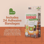 BioSwiss Bandages, Coffee Cup Shaped Self Adhesive Bandage Set, Latex Free, Sterile Wound Care, 24 Count