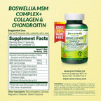 Boswellia MSM Complex 150 Caps – Supports Joint Health | Collagen, Chondroitin, Turmeric