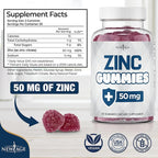 NEW AGE Zinc Gummies - 50mg Zinc Supplement, Immune Supplement, Antioxidant, Non-GMO (60 Count (Pack of 1))