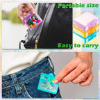6 Packs Pocket Tiny Pill Case Single Daily Small Pill Container Travel Medicine Holder Cute Portable Personal Medicine Dispensers Organizers for Purse Pills Vitamin Supplements(Orange/Purple/Green)