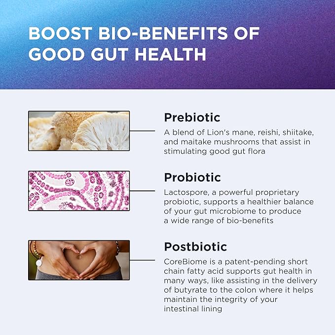 DR. EMIL NUTRITION Women & Men Total Gut Health Complex | Prebiotic + Probiotic + Postbiotic Gut Health Supplements | Probiotics Digestive Health & Gut Health | 60 Capsules