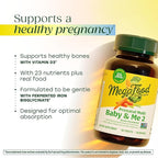 MegaFood Baby & Me 2 Prenatal Vitamin and Minerals - Vitamins for Women - with Folate (Folic Acid Natural Form), Choline, Iron, Iodine, and Vitamin C, Vitamin D and more - 60 Tabs (30 Servings)