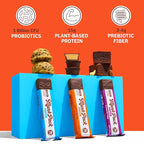 Munk Pack Variety Pack Probiotic Protein Bars | 15g Protein, 1g Sugar, 5g Net Carbs | Plant-Based, High Protein, Low Sugar Gut Health Snacks | 12 Pack