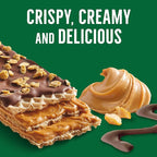 Nature Valley Crispy Creamy Wafer Bars, Peanut Butter Chocolate, 4g Protein, 10 Bars, 13 oz