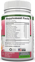 NutriONN Perimenopause Supplement for Women - Natural Support for Hot Flashes & Night Sweats - Improved Mood & Sleep - 11 Herbal Ingredients with Black Cohosh & Red Clover - Hormone Balance - Non-GMO