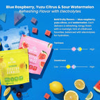 Day One Electrogummies Sour Pack - Citrus, Blue Raspberry & Watermelon Electrolyte Gummies for Runner, Athlete - Hydration Gummies with Electrolytes - Alternative to Powders, Tablets 180 Count