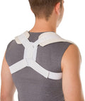 BraceAbility Clavicle Support Brace - Figure 8 Upper Back Brace Posture Corrector for Women and Men, Shoulder Straightener, Kyphosis Relief, Sling for Injuries and Fractures (Medium)