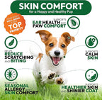 Dog Allergy Relief Chews - 170 Dog Allergy Chews - Itch Relief for Dogs - Omega 3 Fish Oil, Probiotics For Itchy Skin & Hot Spots Allergies, Paw Licking, Dry Skin & Coat Supplement - Beef Liver Flavor