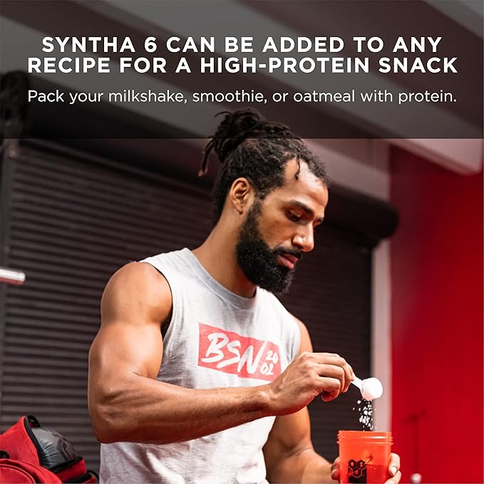 BSN SYNTHA-6 Whey Protein Powder, Micellar Casein, Milk Protein Isolate, Chocolate Milkshake, 48 Servings (Packaging May Vary)