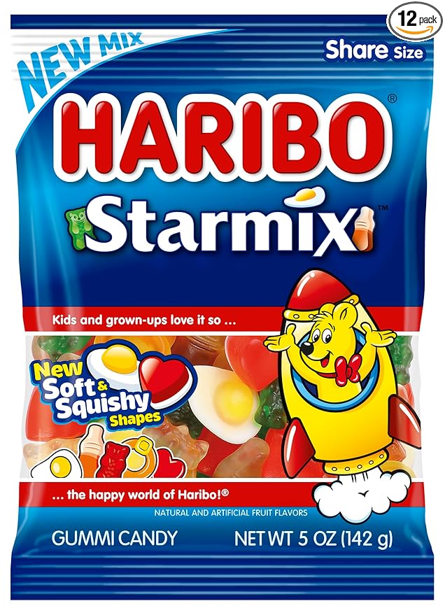 HARIBO Gummi Candy, Starmix, 5.6 Oz Bag (Pack of 12)