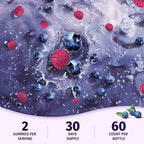 6 in 1 NAC Gummies, Chewable N Acetyl Cysteine 1000mg Supplement for Kids & Adults, with ALA, Zinc, Vitamin C & E, Selenium, Support Antioxidant & Immune System, Blueberry Flavor, Sugar Free, 60 Ct