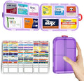 Pill Organizer Travel Medicine Case - Daily Pill Organizer with 144 Labels, Portable Travel Essentials for Medication