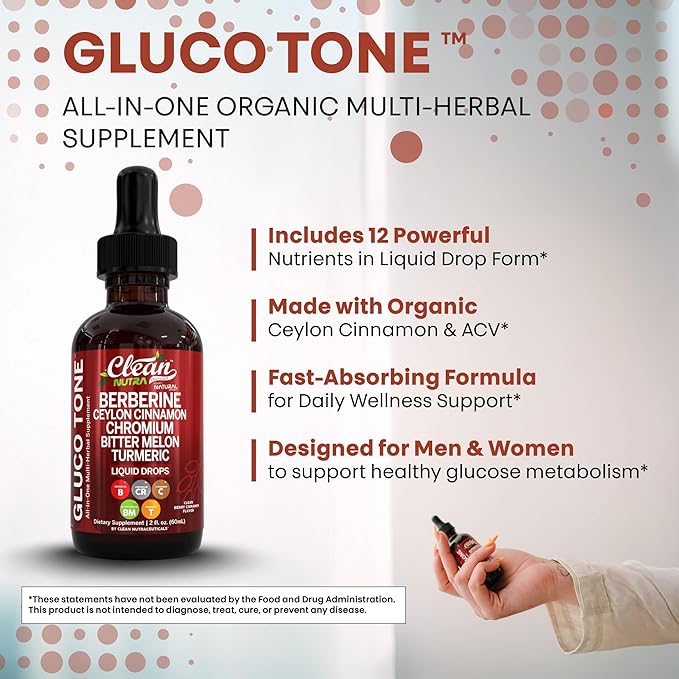 Organic Ceylon Cinnamon Berberine Liquid Drops Supplement with Bitter Melon Extract, Glucomannan, Gymnema, Chromium, Turmeric, Organic Panax Ginseng, Apple Cider Vinegar, Moringa Powder Vegetarian (2)