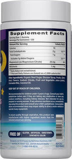 Natural Vitality Calm, Magnesium Citrate Kids Supplement, Stress Relief Gummies, Supports a Healthy Response to Stress, Gluten Free, Vegan, Nighttime Berry, 120 Gummies