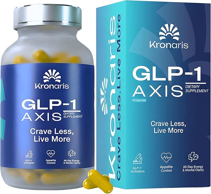 GLP-1 AXIS | Appetite Suppressant for Weight Loss & Natural GLP-1 Supplement for Weight Management, Odorless 8 in 1 Formula with Berberine & Green Tea Extract for Daily Energy Focus, Vegan, 90 Caps