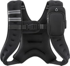ZELUS Weighted Vest, 6lb/8lb/12lb/16lb/20lb/25lb/30lb Weight Vest with Reflective Stripe for Workout, Strength Training, Running, Fitness, Muscle Building, Weight Loss, Weightlifting