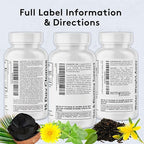 Youth & Tonic Belly Bloating Relief for Gas, Gut & Water Debloating – Digestion & Fluid Retention Support with Activated Charcoal for Women & Men– 150 Pills