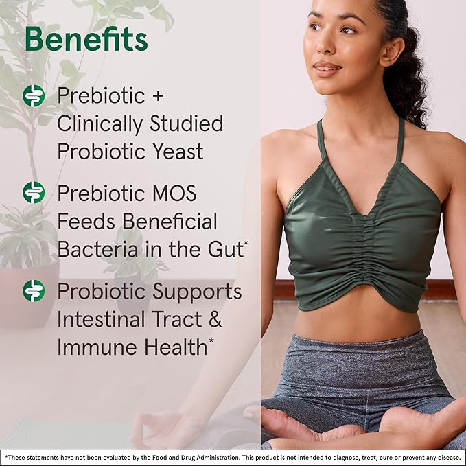 Jarrow Formulas Saccharomyces Boulardii+MOS Probiotics for Digestive Health & Intestinal Tract Support-5 Billion CFU Per Serving-180 Delayed Release Caps - Probiotic+Prebiotic-180 Servings,(Pack of 2)