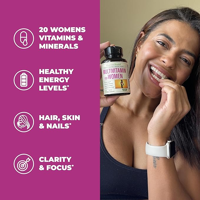 Vegan Glucosamine Chondroitin MSM Joint Support Supplement & Complete Multivitamin for Women
