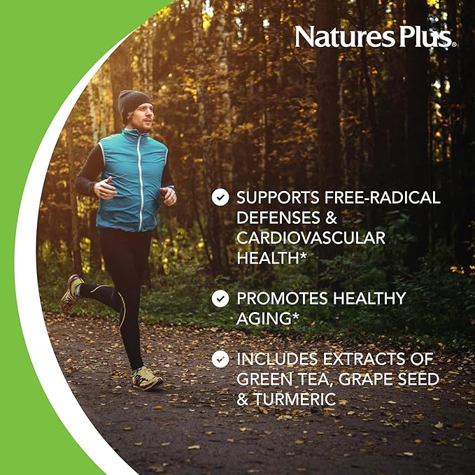 NaturesPlus Herbal Actives Resveratrol, Extended Release - 120 Tablets - Vegetarian, Gluten Free - 60 Servings