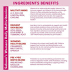 Sakoon nutrition Halal Women's Full Spectrum Multivitamin Gummies with Probiotics & Prebiotics – Complete Daily Wellness Support, Immune & Digestive Health – Vegan, Non-GMO, Delicious Fruit Flavor!