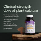 New Chapter Calcium Supplement - Bone Strength Tiny Tabs Plant-Based USDA Organic Calcium with Magnesium, Vitamin D3+K2, for Bone Health & Joint Mobility, Heart Support, 905 mg dose - 240 Tiny Tabs