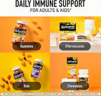 Vitamin C 750mg (per Serving) - Airborne Assorted Fruit Flavored Gummies (63 Count in a Bottle), Gluten-Free Immune Support Supplement with Vitamins A C E, Selenium, Echinacea & Ginger