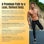Premium Male Weight Loss - Fat Burner for Men - Supports Healthy Pathways Associated with GLP-1 Activity - Appetite Suppressant, Energy Booster, Helps Sustain Muscle - 60 Unisex Capsules