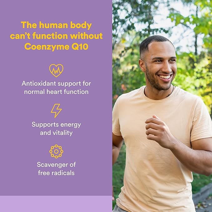 Natural Factors Coenzyme Q10 - Antioxidant Support Supplement Supports Cellular Energy Production - Better Absorption Aids Healthy Heart Function - 200 mg, 60 Softgels (60 Servings)