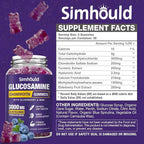 Simhould 3 Packs Glucosamine Chondroitin Gummies - 3000MG Extra Strength Joint Support Supplement with MSM & Elderberry, Flexibility, Antioxidant Immune Support Gummy for Adults, Men & Women