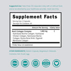 Multi Collagen Pills for Women & Men (120 Capsules) Type I, II, III, V and X - Pure Hydrolyzed Collagen Peptides Supplement - Hair, Skin, Nails & Joint Support - 3rd Party Tested, Non GMO & USA Made