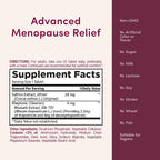 Nature's Bounty Optimal Solutions Advanced Menopause Relief, Menopause Supplement for Women Featuring Siberian Rhubarb, Hotflash Relief, No Added Hormones, Drug-Free, 30 Tablets, 30 Total Servings