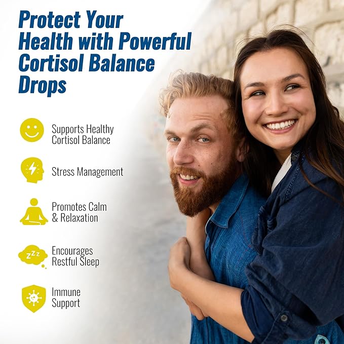 Cortisol Detox Liquid Drops for Women Men - Cortisol Reducer Supplement Support Wellness Cleanse Balance Stress Mood Sleep Focus - Lower Cortisol Levels with Ashwagandha L-Theanine Magnolia