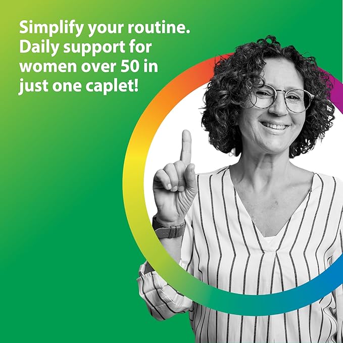 Rainbow Light Multivitamin for Women 50+, Vitamin C, D & Zinc, Probiotics, Women’s One 50+ Multivitamin Provides High Potency Immune Support, Non-GMO, Vegetarian, 150 Tablets