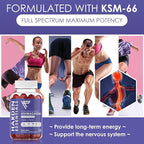 KSM-66 Ashwagandha Gummies 750mg Per Gummy – 1,500mg Per Serving – Stress & Cortisol Support – with Lemon Balm & Vitamin D – 60 Count (30 Day Supply) – Vegan – Harden Essentials